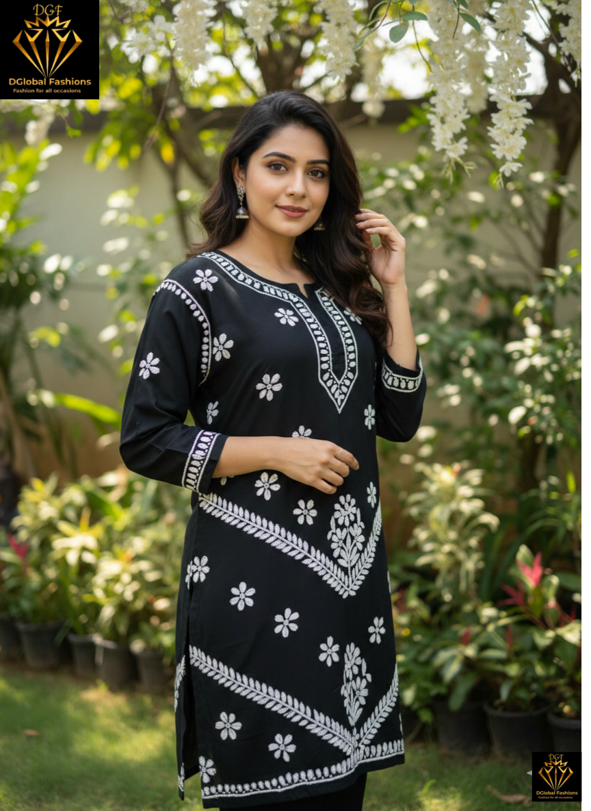Lucknowi Chikankari Modal Short Top