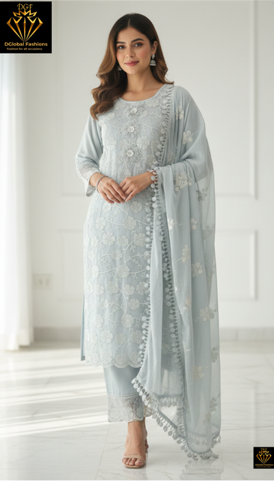 Embroidered suit set