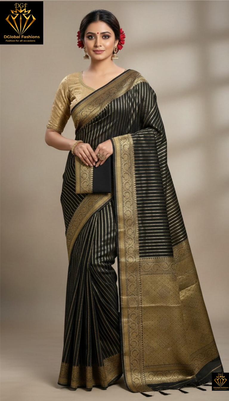 Viranica black organza saree