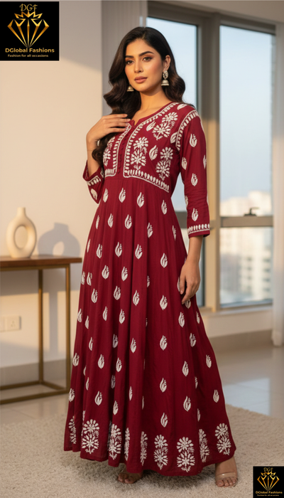 Anarkali gown in luxurious modal fabric