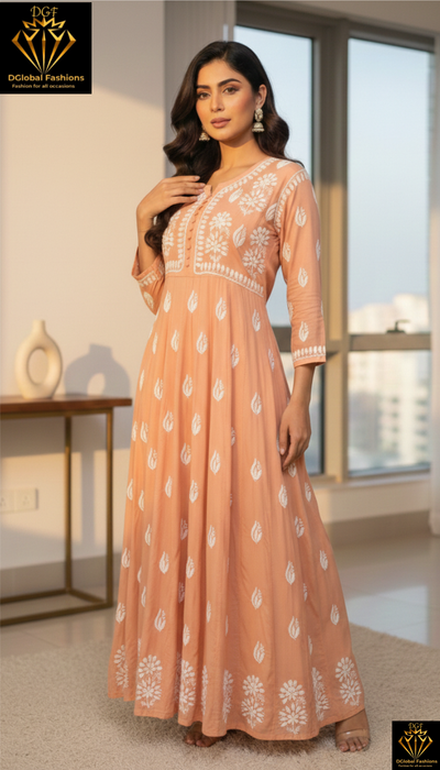 Anarkali gown in luxurious modal fabric