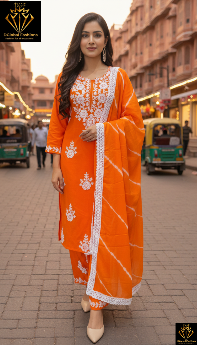 Elegant Embroidered Kurta Pant Set