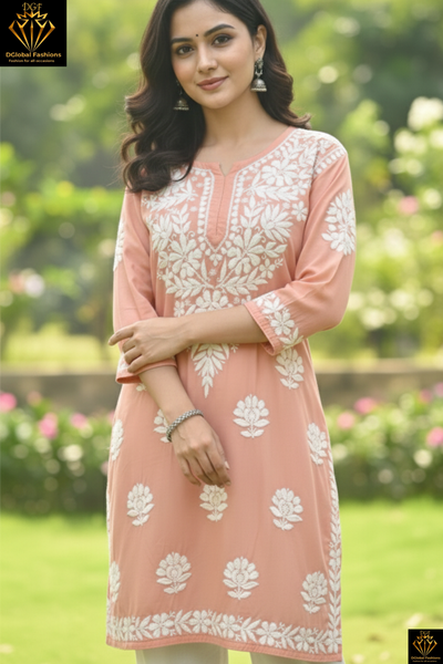 Chikankari modal short top