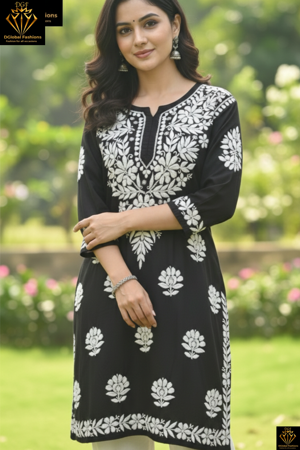 Chikankari modal short top