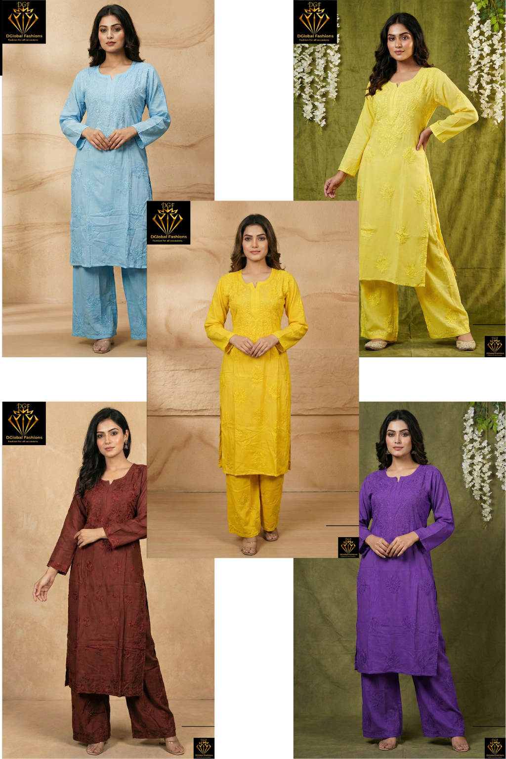Lucknowi Chikankari Rayon Co-Ord Set