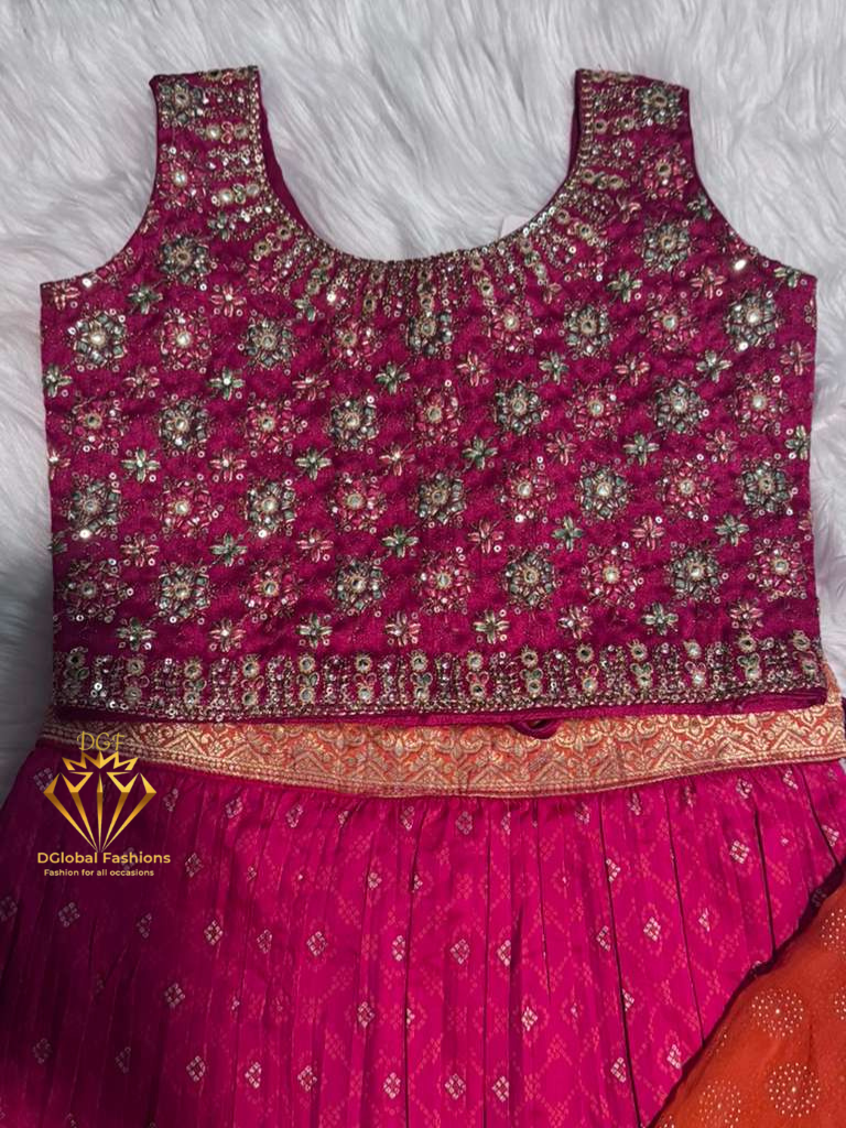 Designer Embroidered Lehenga Choli with Banarasi Dupatta