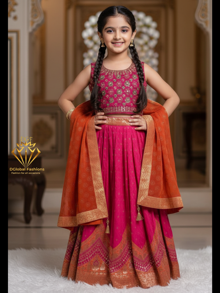 Designer Embroidered Lehenga Choli with Banarasi Dupatta