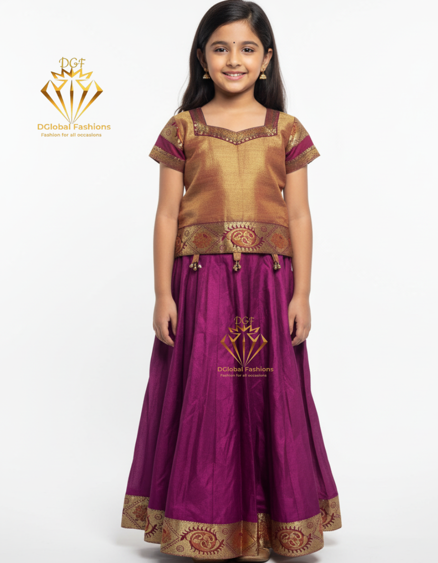Traditional Lehenga Choli for Girls – South Indian Festive Wear