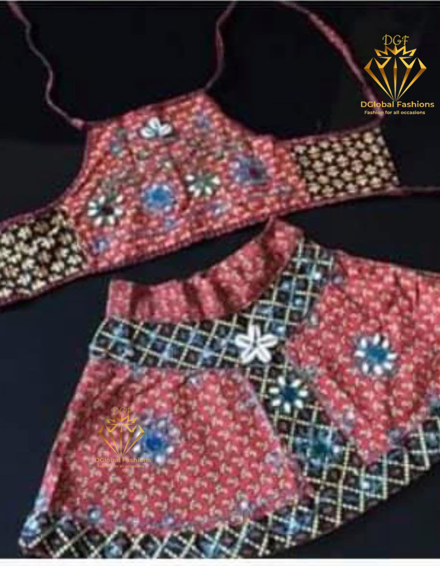 Traditional Gopi Dress / Ghagra Choli / Lehenga Choli for Girls – Festive & Cultural Wear