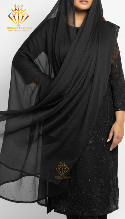 Crepe Handwork Suit with Heavy Cutdana & Pearl Embroidery