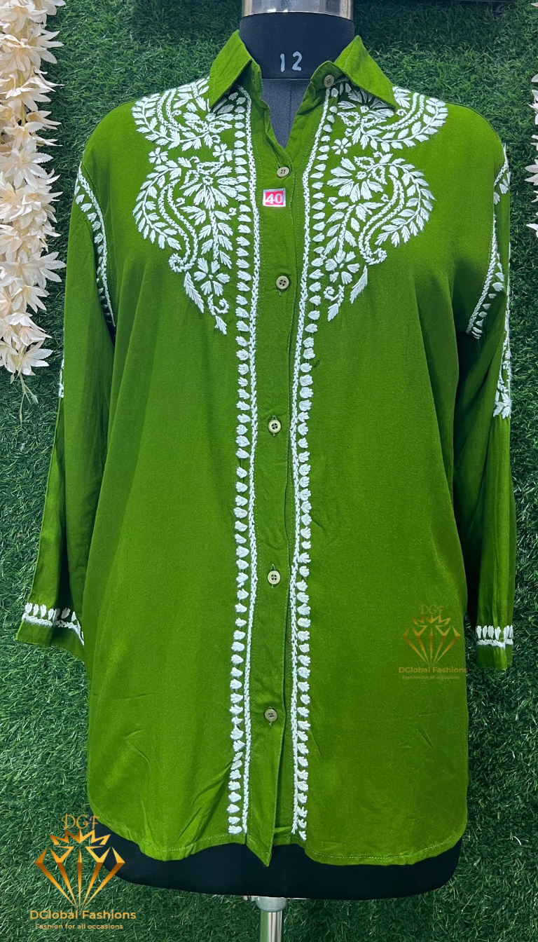 Lucknowi Chikankari Modal Shirt