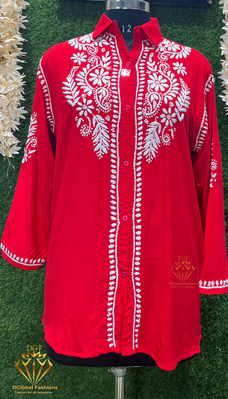 Lucknowi Chikankari Modal Shirt