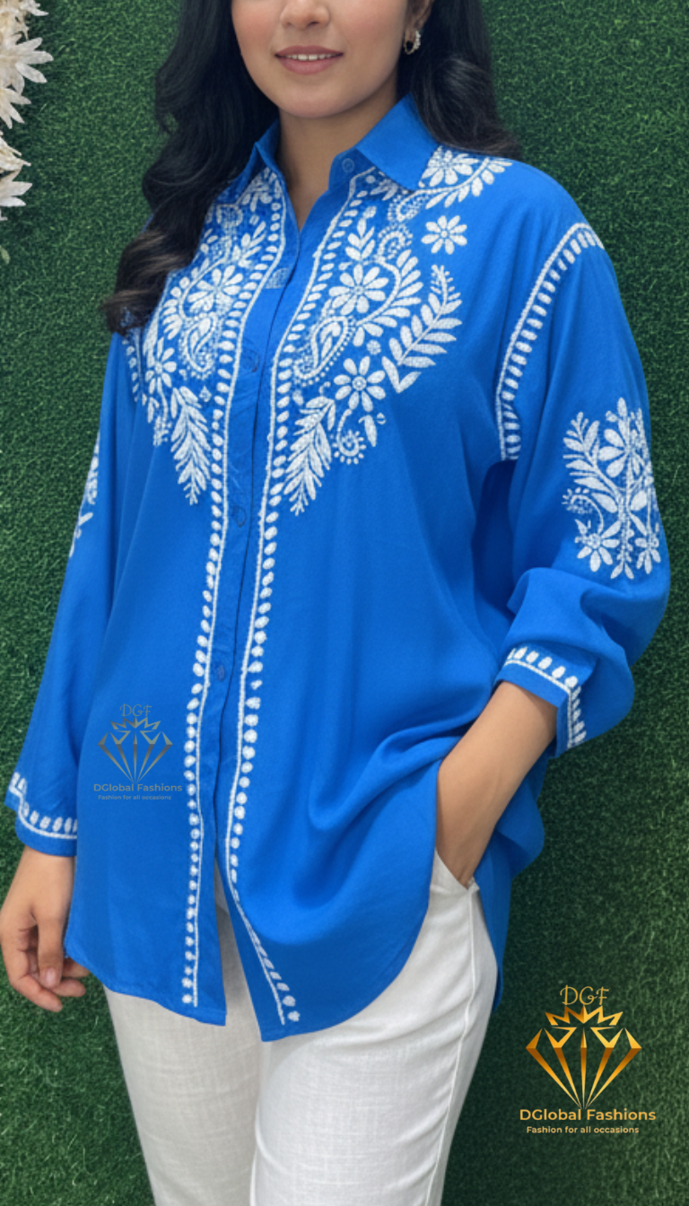 Lucknowi Chikankari Modal Shirt