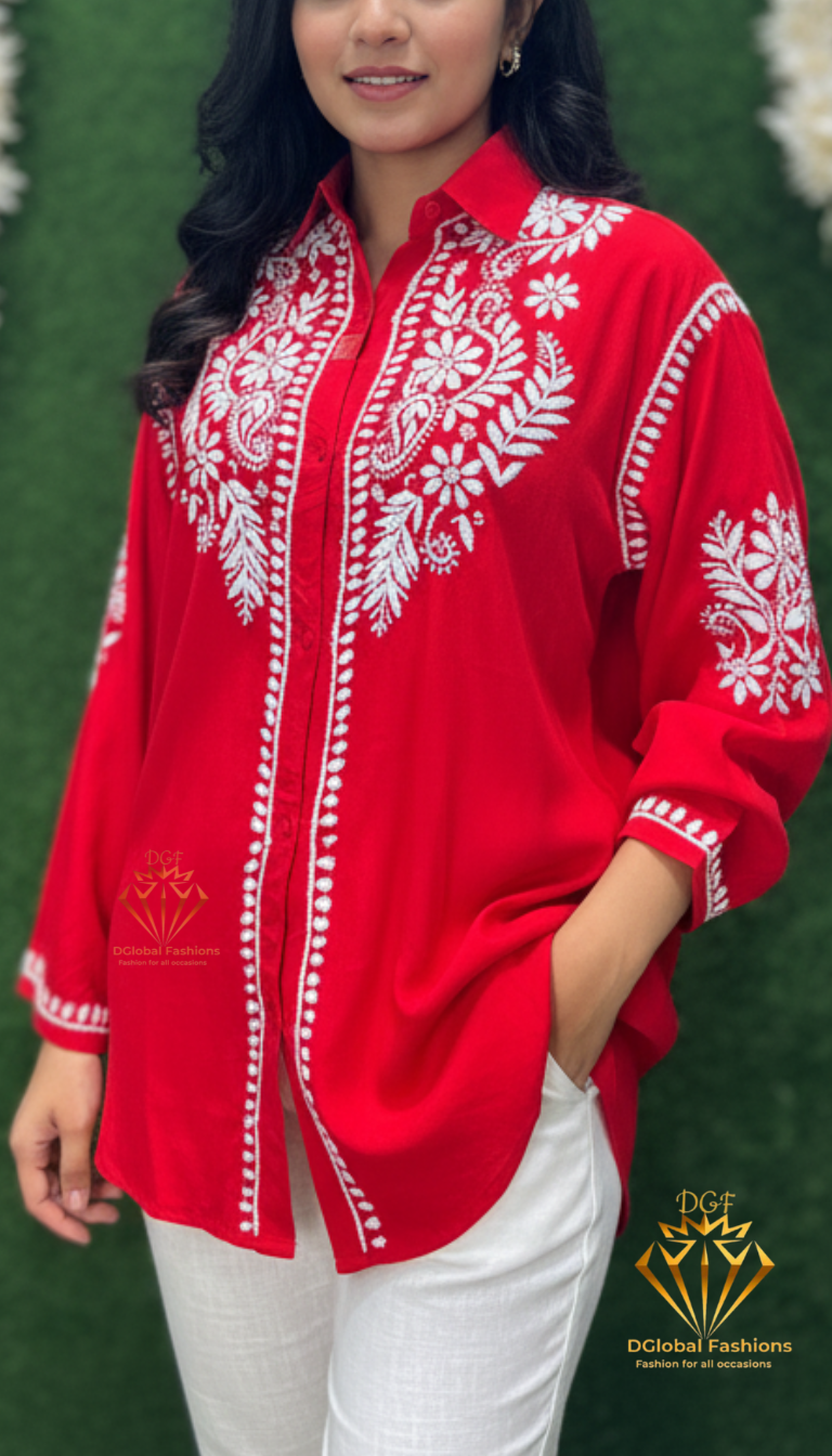 Lucknowi Chikankari Modal Shirt