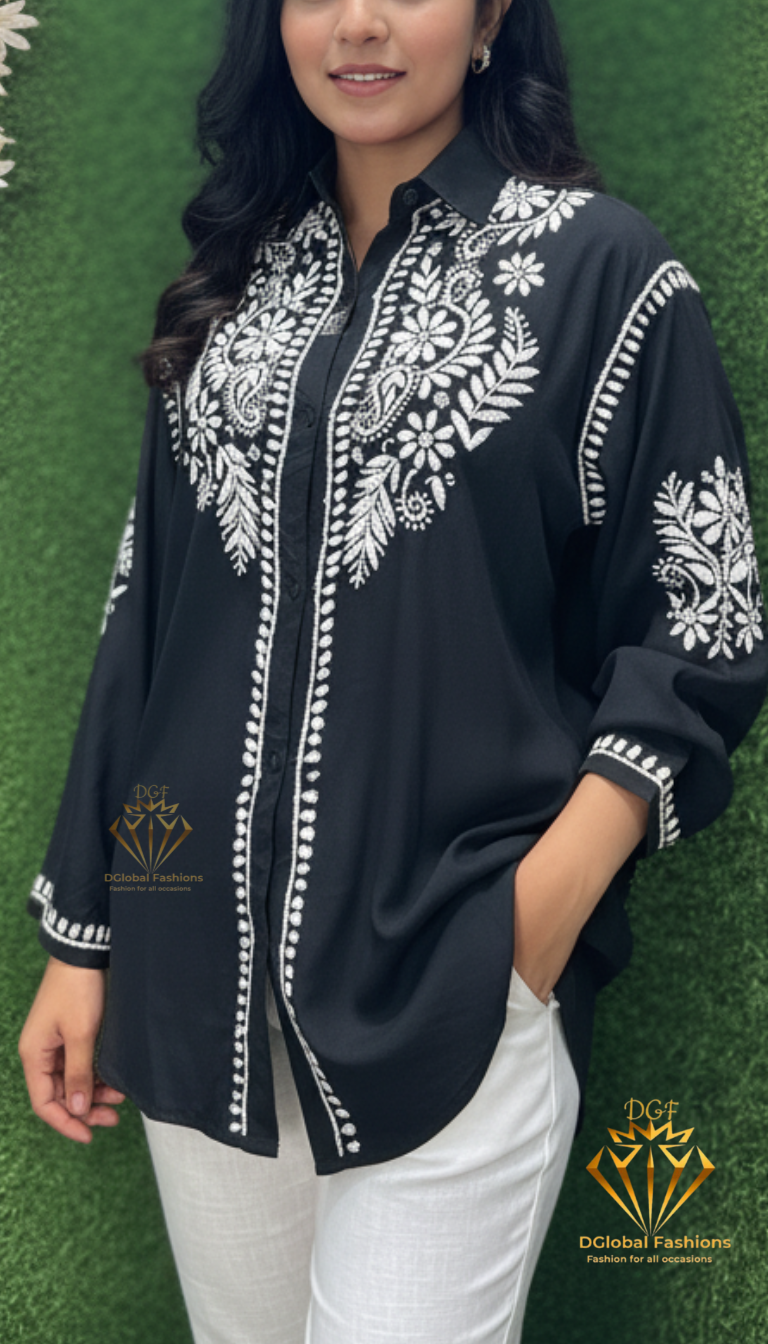 Lucknowi Chikankari Modal Shirt