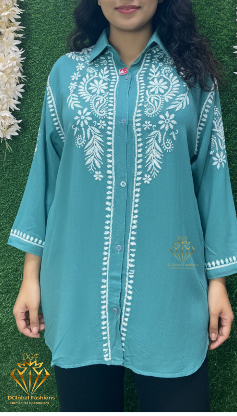 Lucknowi Chikankari Modal Shirt