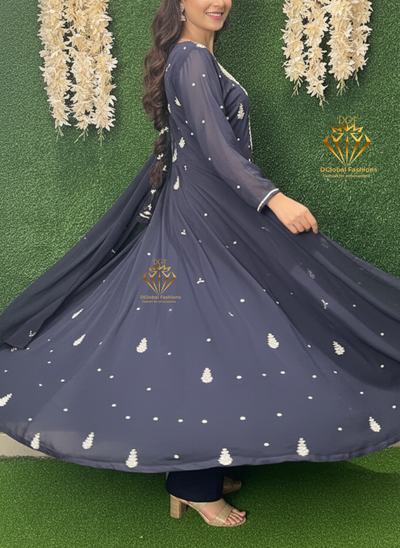 Chinnon Heavy Hand Embroidered Anarkali Suit