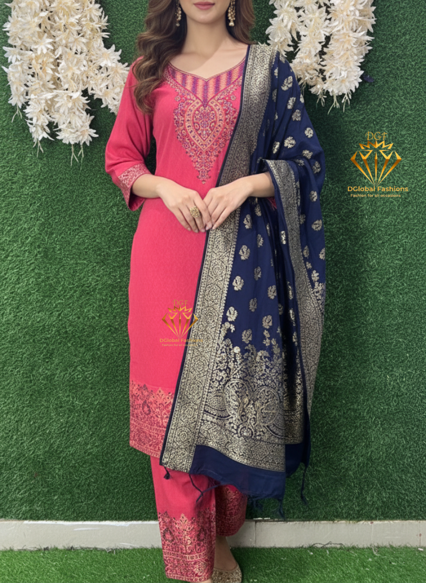 Pashmina Banarasi Weaving Suit Set