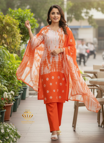 Cotton Shibori Hand Dyed Kurta Pant Set