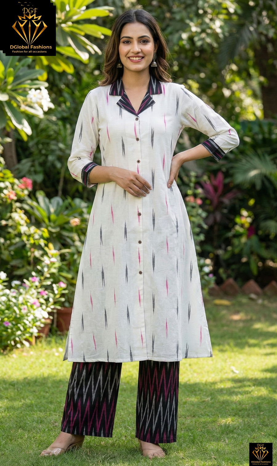 Cotton Ikat Printed Co-Ord Set