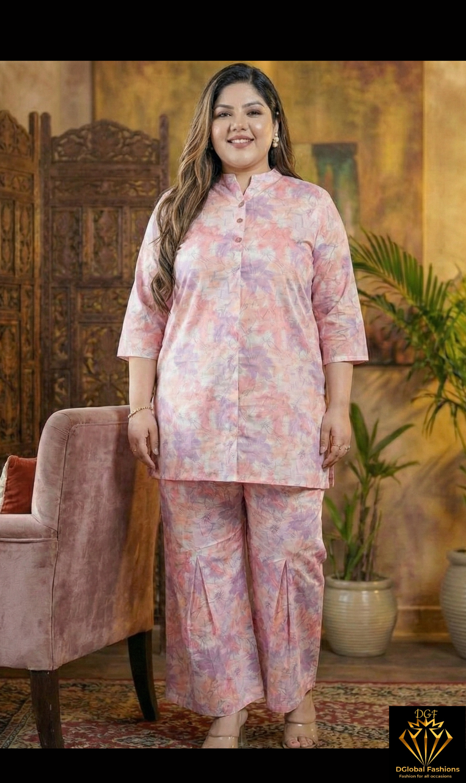 Cotton Two-Piece Co-Ord Set for Casual Wear