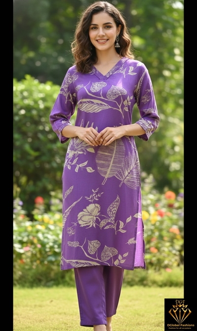 Floral Printed Kurta Pant Co-Ord Set
