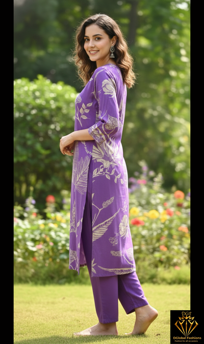Floral Printed Kurta Pant Co-Ord Set