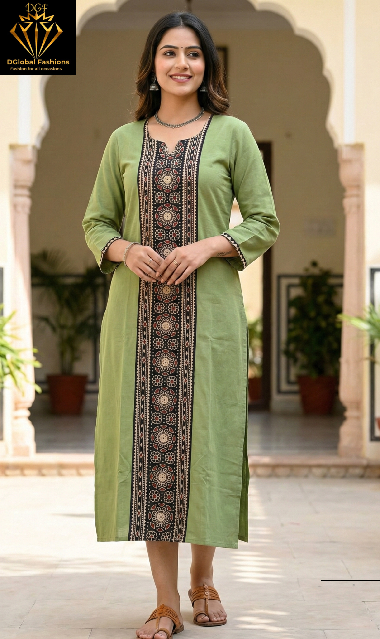Cotton Handblock Ajrak Print Kurta