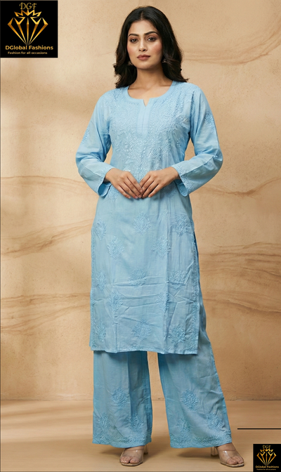 Lucknowi Chikankari Rayon Co-Ord Set