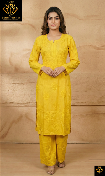 Lucknowi Chikankari Rayon Co-Ord Set