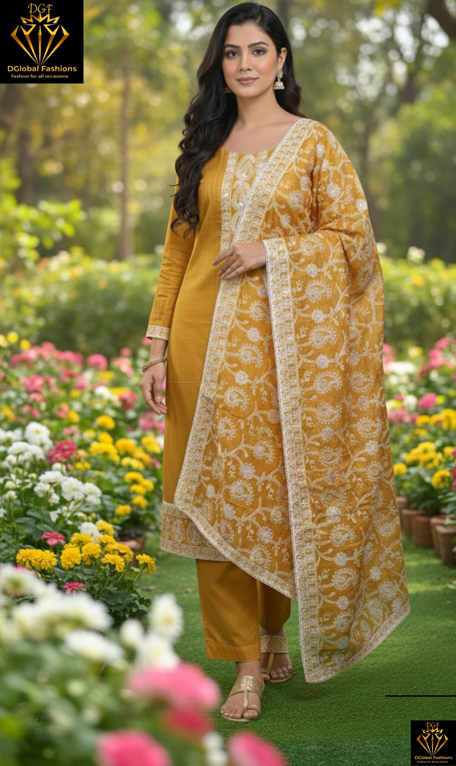 Chikankari Kurta Pant Set with Fully Hand-Embroidery Dupatta
