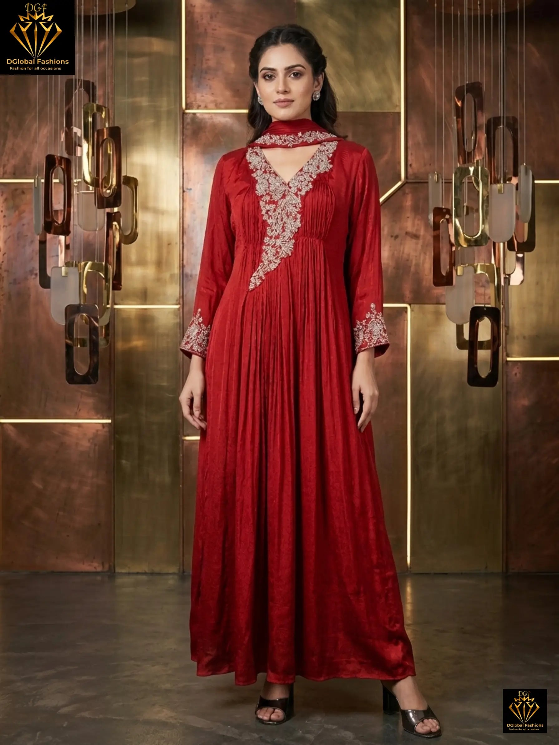 Chinnon Gown with Elegant Handwork