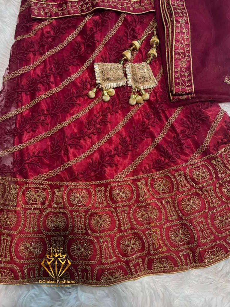 Embroidered Lehenga Choli with Dupatta