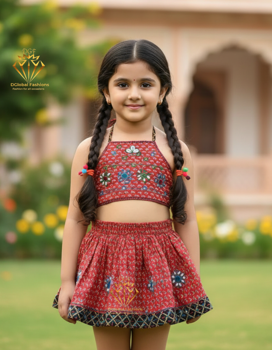Traditional Gopi Dress / Ghagra Choli / Lehenga Choli for Girls – Festive & Cultural Wear
