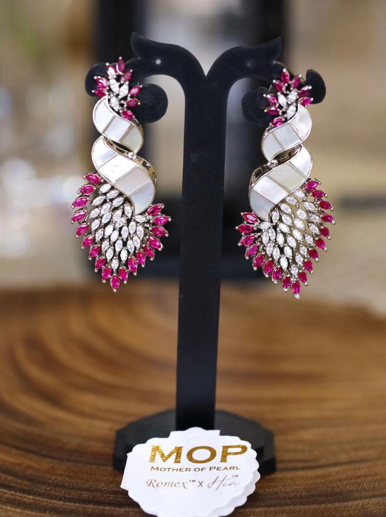 Veena mother of pearl earrings
