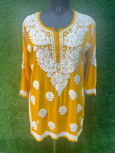 Chikankari modal short top