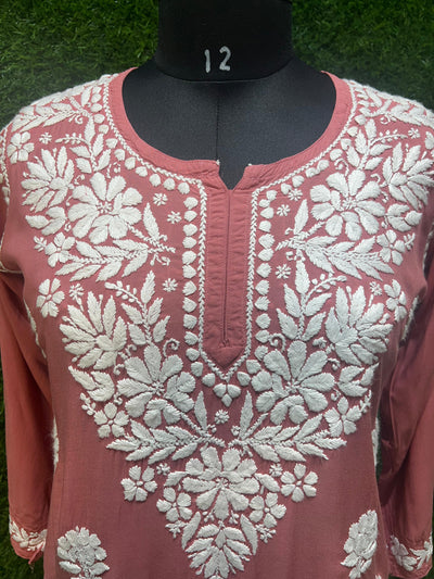 Chikankari modal short top