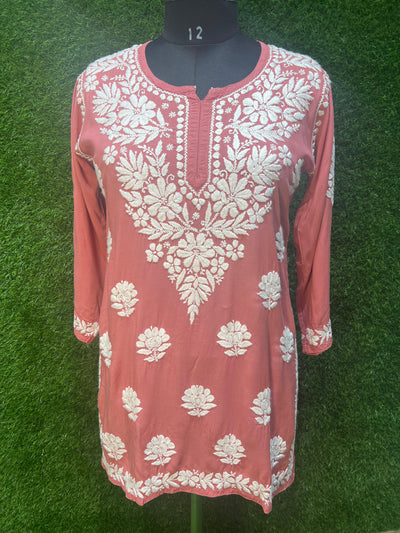 Chikankari modal short top