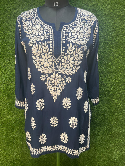 Chikankari modal short top