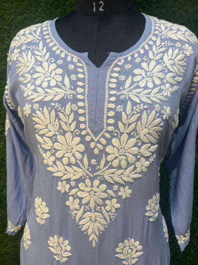 Chikankari modal short top