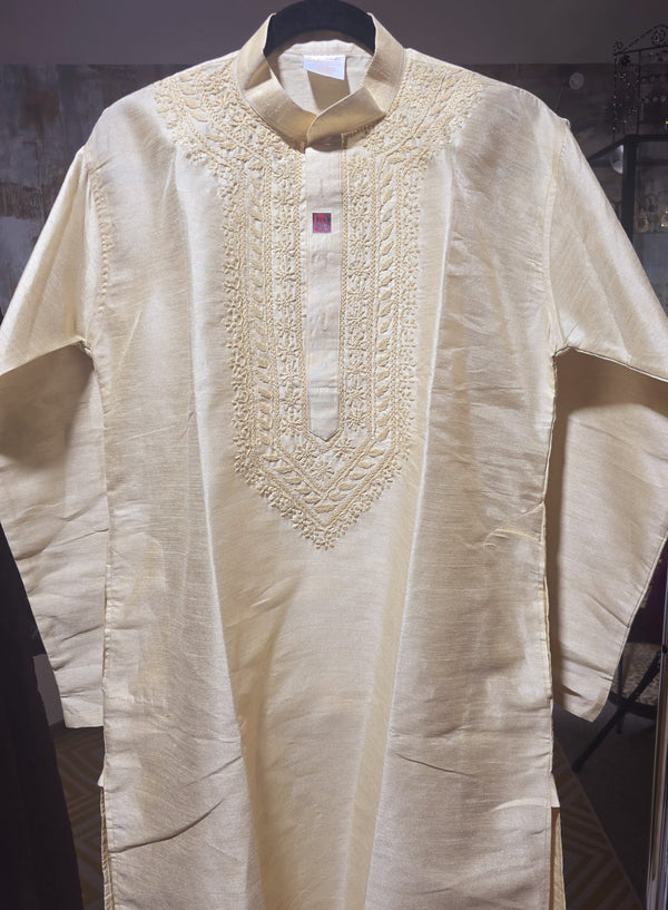 Lucknow chikankari (handwork) kurta set - DGlobal Fashions