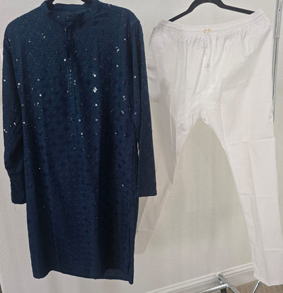 Chikankari Sequin Work Kurta Set