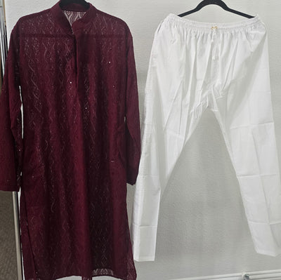 Chikankari Sequin Work Kurta Set