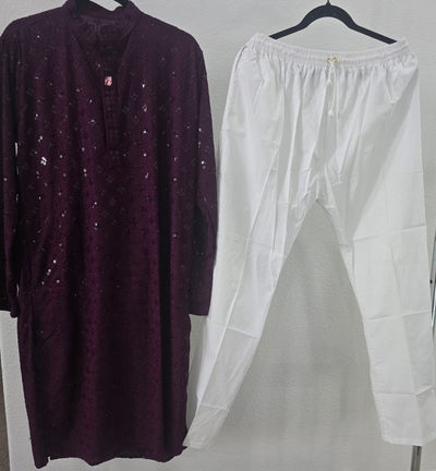 Chikankari Sequin Work Kurta Set