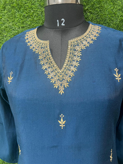 Embroidered kurta set with dupatta