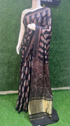 Modal silk saree with ajrakh