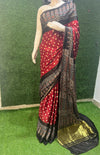 Exclusive modal silk ajrakh bandhej sarees