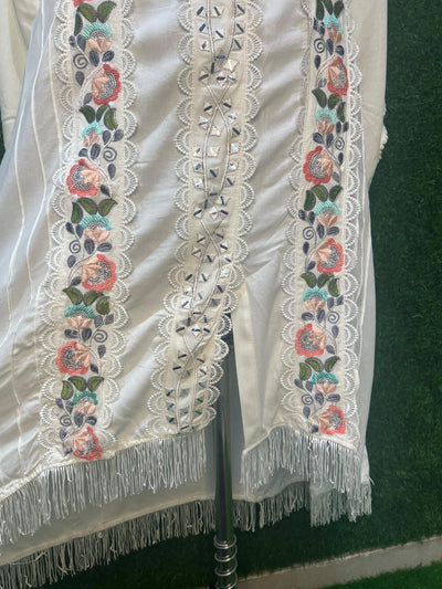 Suit with embroidery work