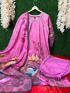 Graceful Viscose Muslin Silk Suit Set with Floral Print – Elegant & Lightweight Style
