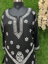Modal Short Top with Handwork Lucknowi Chikankari Embroidery